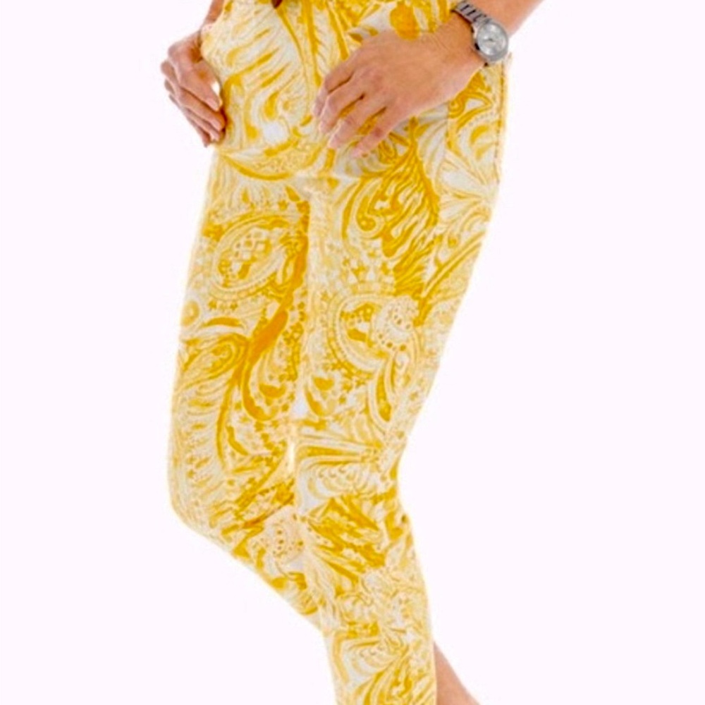 Chico's Yellow Paisley Leggings